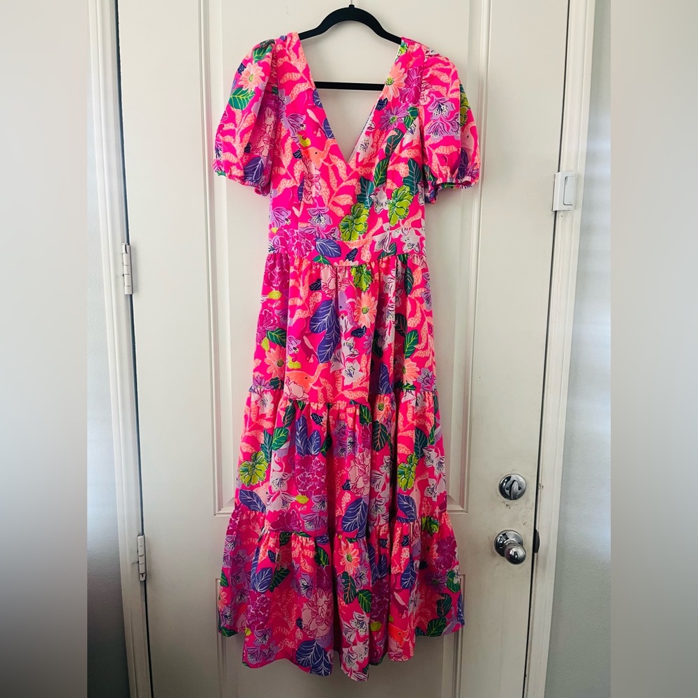 Lilly Pulitzer grace short sleeve midi dress new with tag size 10 Easter maxi